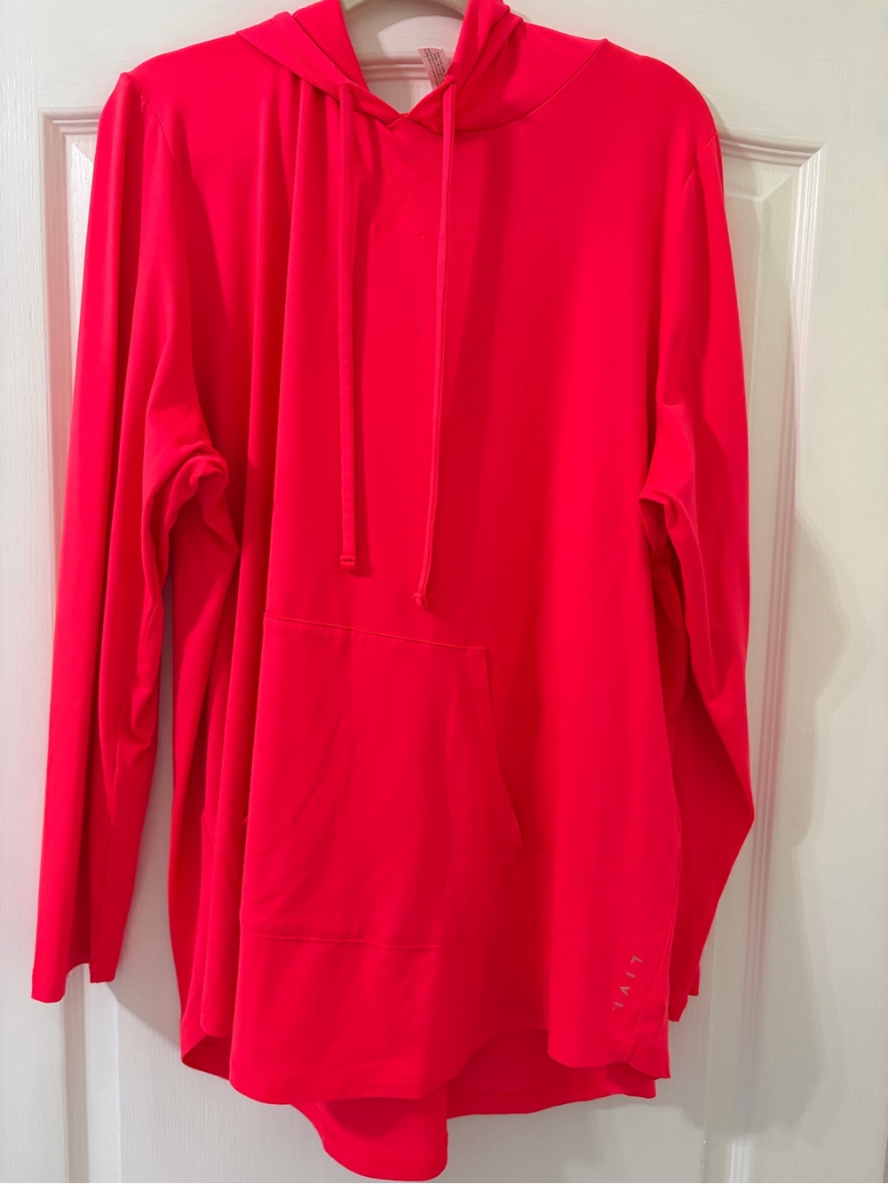 Woman’s Livi Active Hoodie - 22/24 Bright Coral Lightweight Pullover NWOT